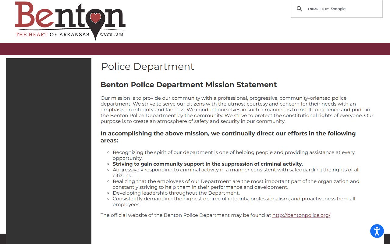 Benton felony records - Benton Police Department