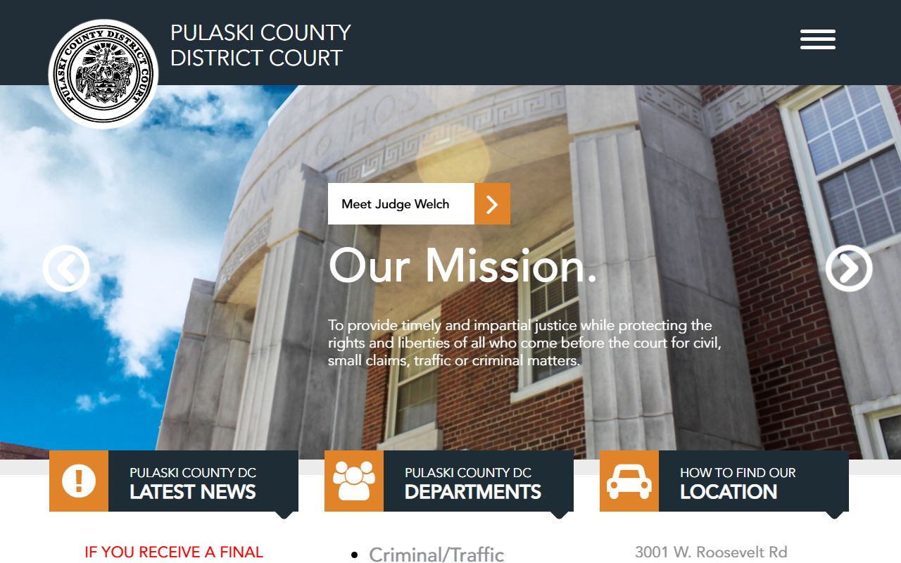 Little Rock felony records - CourtConnect public case search portal