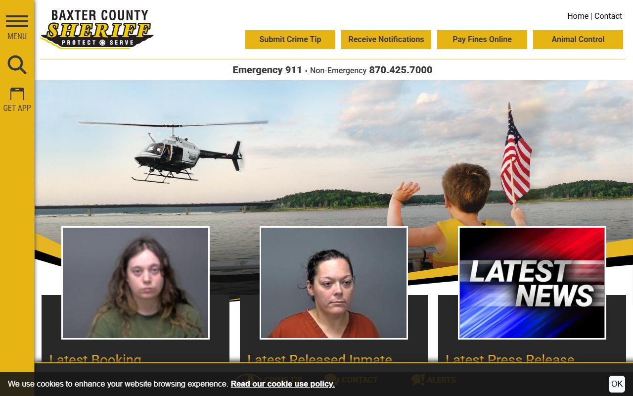 Baxter County Sheriff's Office records and inmate roster