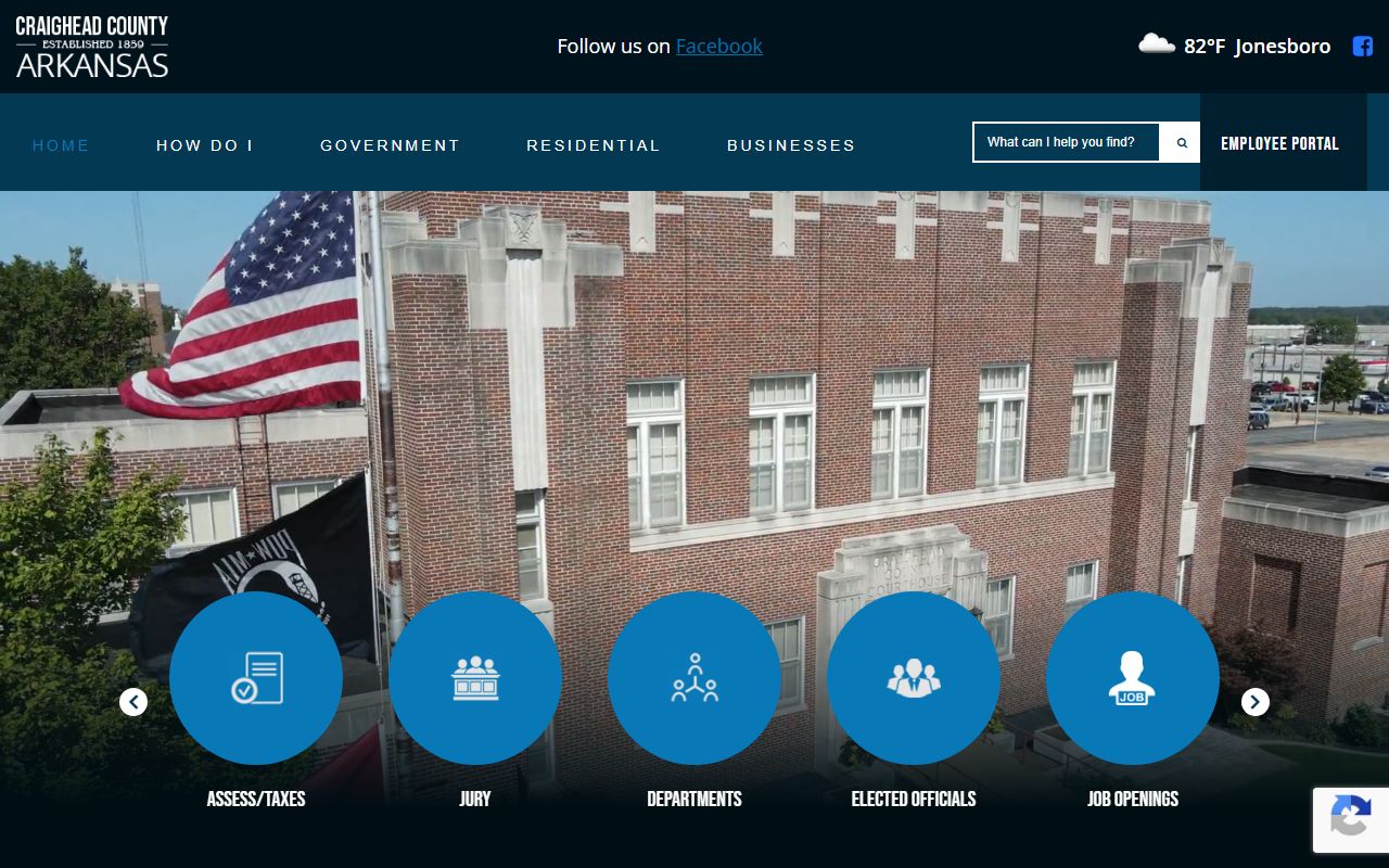 Craighead County government website for felony records access