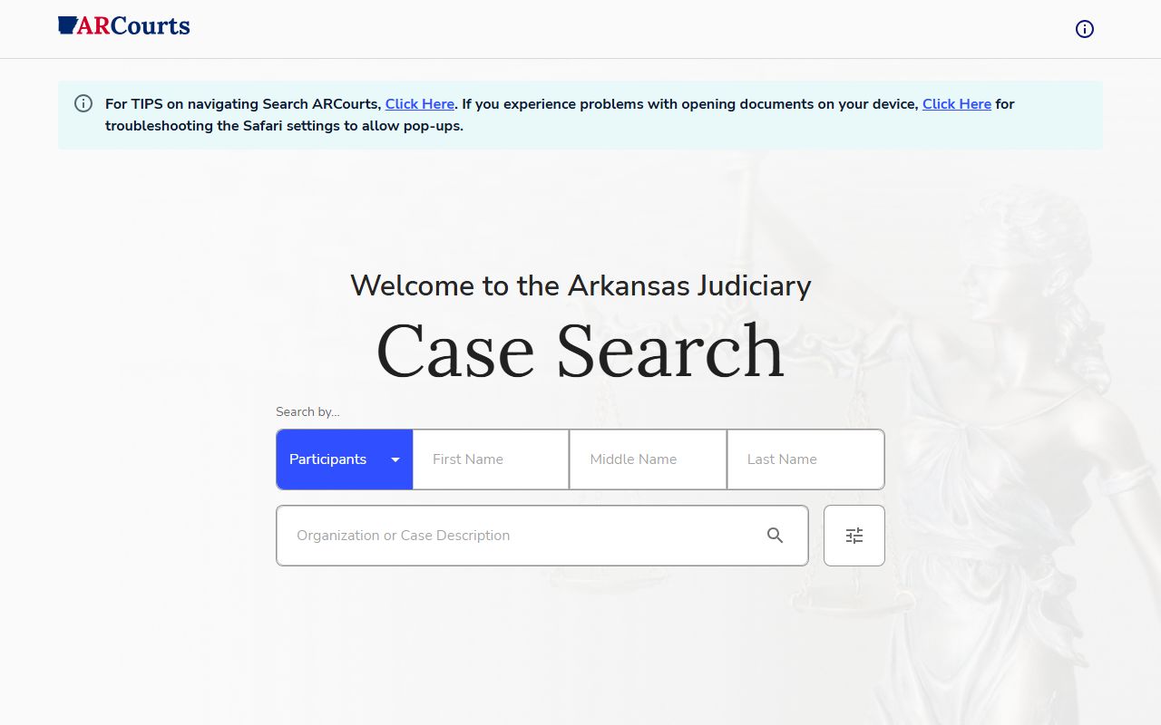 Phillips County felony records - CourtConnect public case search portal