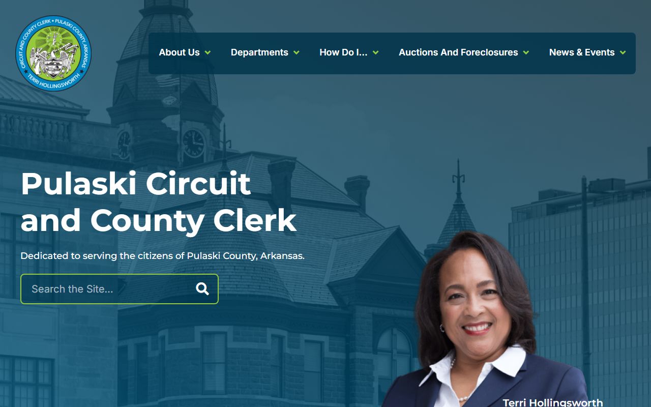 Pulaski County government website for felony records access