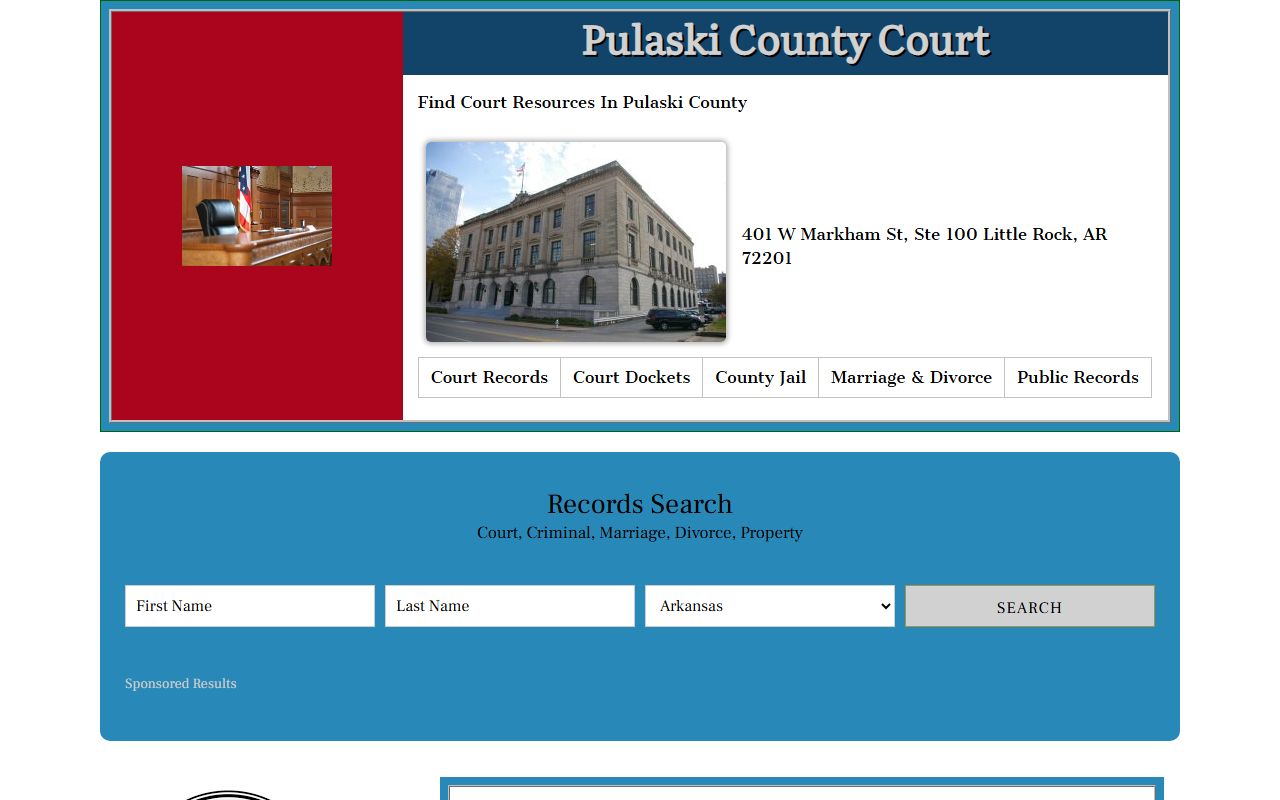 Pulaski County court records search portal